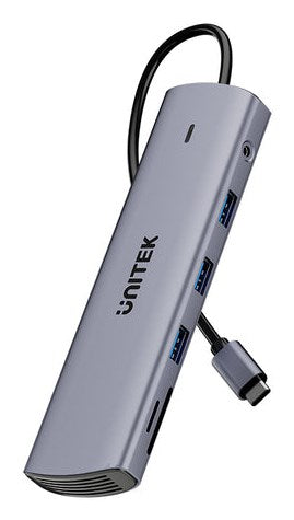 UNITEK D1113BGY01 interface hub 2 x USB 3.2 Gen 2 (3.1 Gen 2) Type-C 1000 Mbit/s Grey