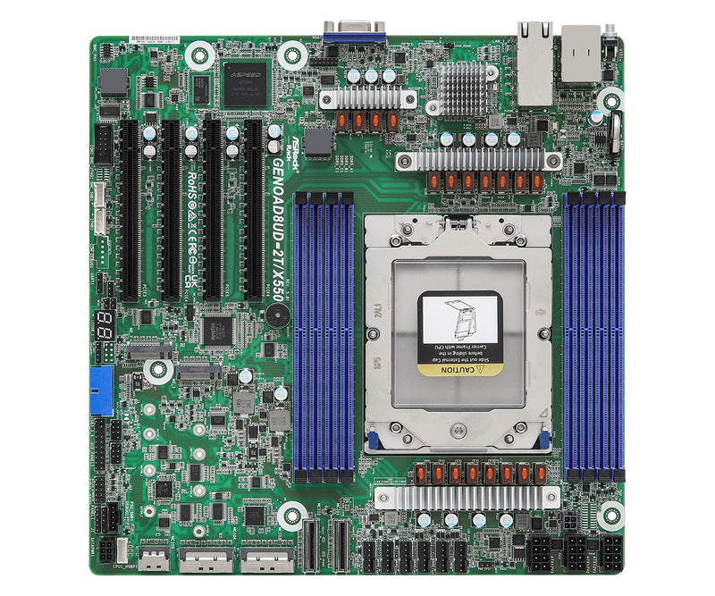 Asrock GENOAD8UD-2T/X550 motherboard Socket SP5 micro ATX