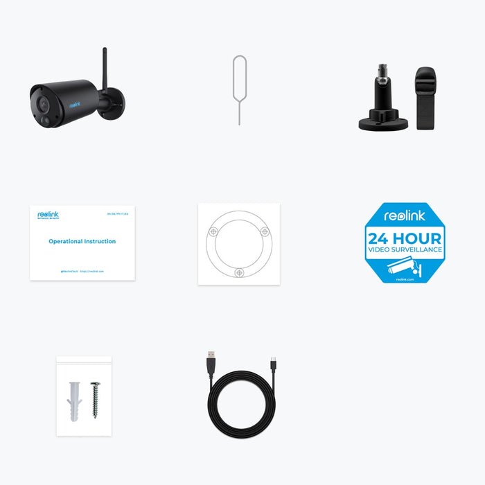 Reolink Argus Series B320-B - 3MP Outdoor Battery-Powered Security Camera with Person/Vehicle Detection, Two-Way Audio