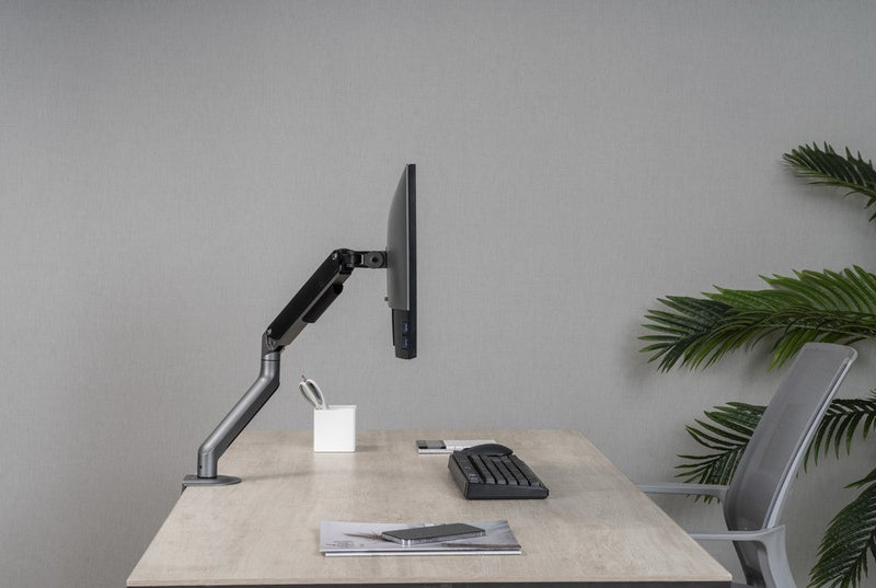 Gembird MA-DA1-05 Desk mounted adjustable monitor arm, 17”-32”, up to 9 kg, space grey