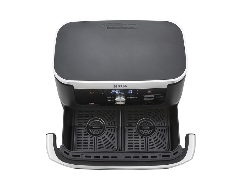 Ninja AF500EU fryer Double 10.4 L Stand-alone 2470 W Hot air fryer Black, Stainless steel
