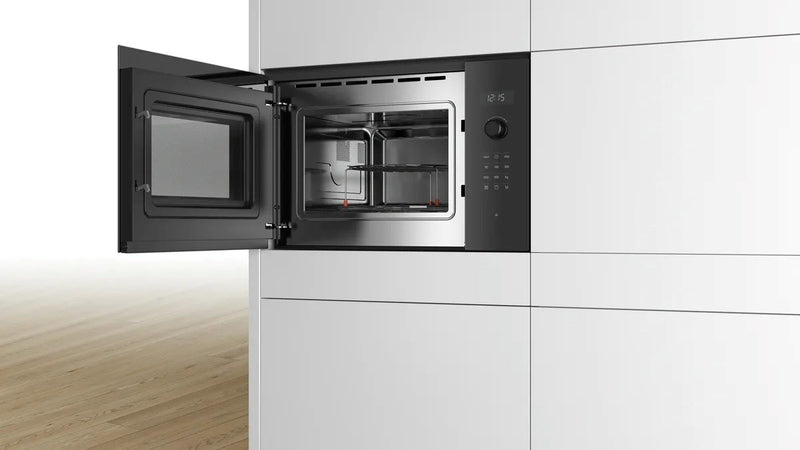 Bosch Serie 6 BEL554MB0 micro-ondes Encastré Combiné micro-ondes 25 L 900 W Noir, Acier inoxydable