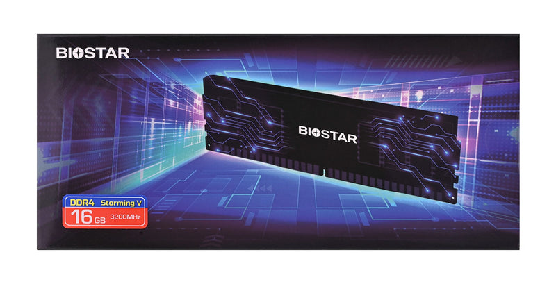 Biostar 16GB 3200MHz DDR4 Memory with Storming Heatsink