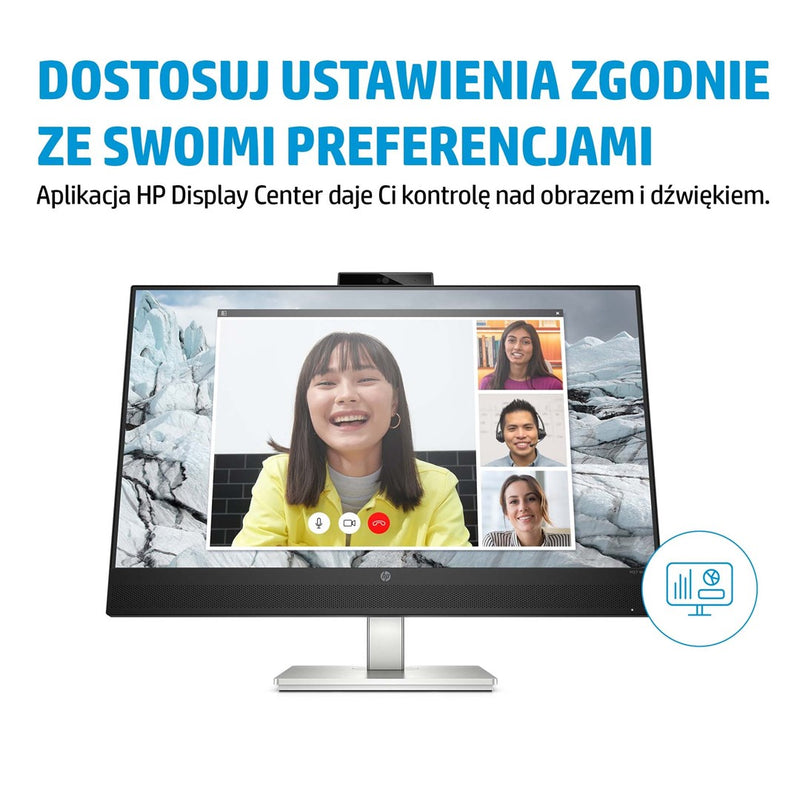 HP E-Series E27m G4 QHD USB-C Conferencing Monitor