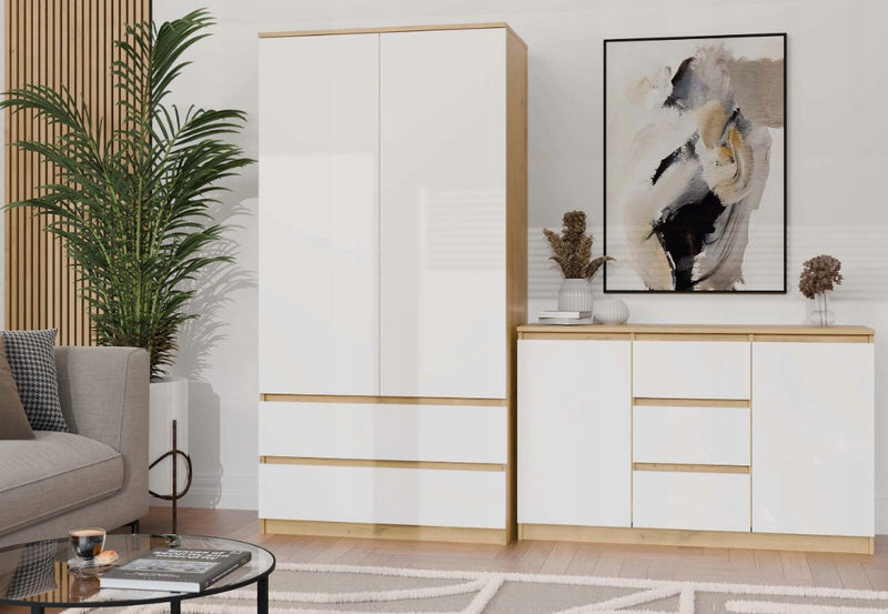 ARTISAN 2-DOOR 3-DRAWER CHEST OF DRAWERS/WHITE