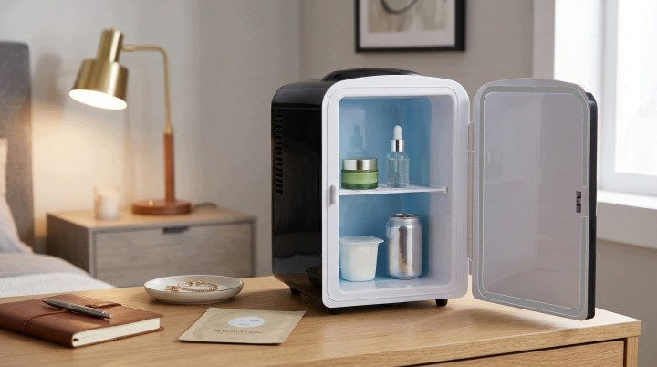 ELLE Home ESDAF101BKEU 4L Mini Fridge, Black