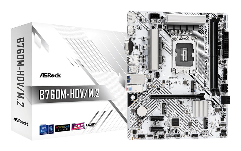 Asrock B760M-HDV/M.2 Mainboard Intel B760 LGA 1700 micro ATX