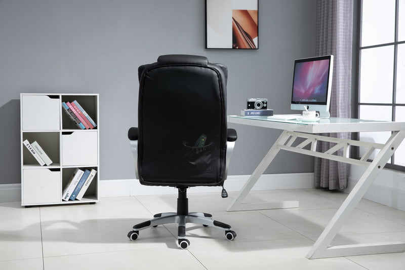Chaise de bureau Activejet avec massage, chauffante YK7304 noire
