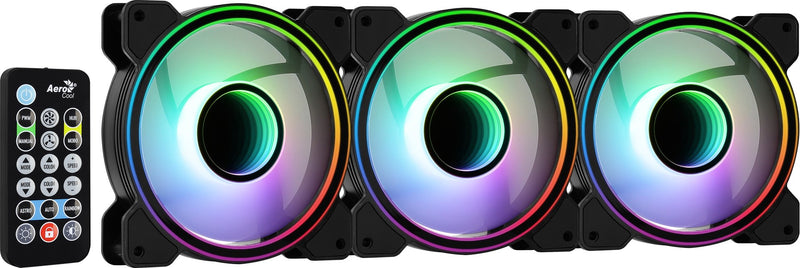 Aerocool Mirage 12 ARGB Pro Computergehäuse-Lüfterset 12 cm Schwarz