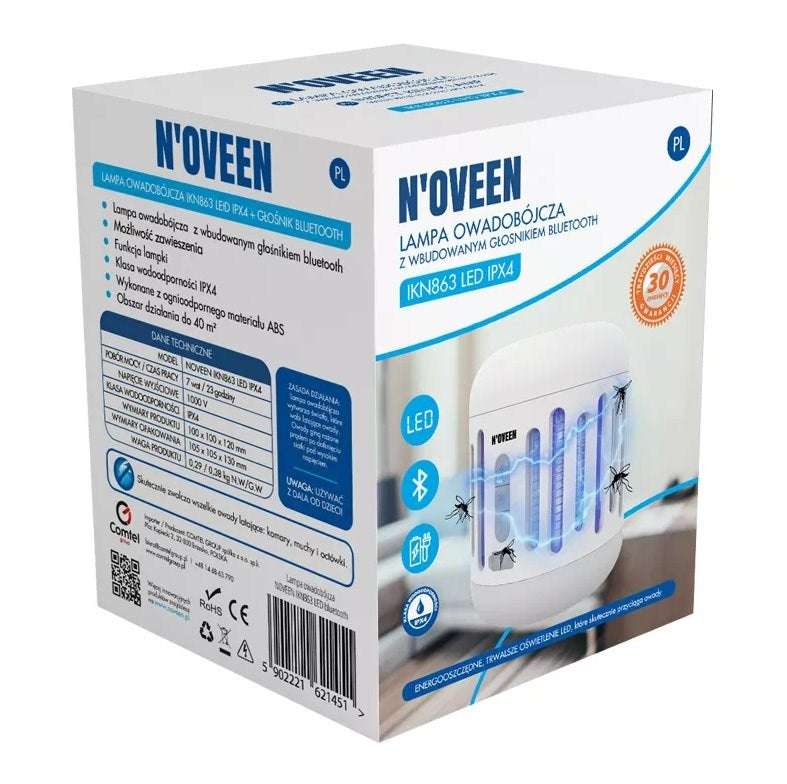 Insecticide lamp with bluetooth speaker N'oveen IKN863 LED IPX4