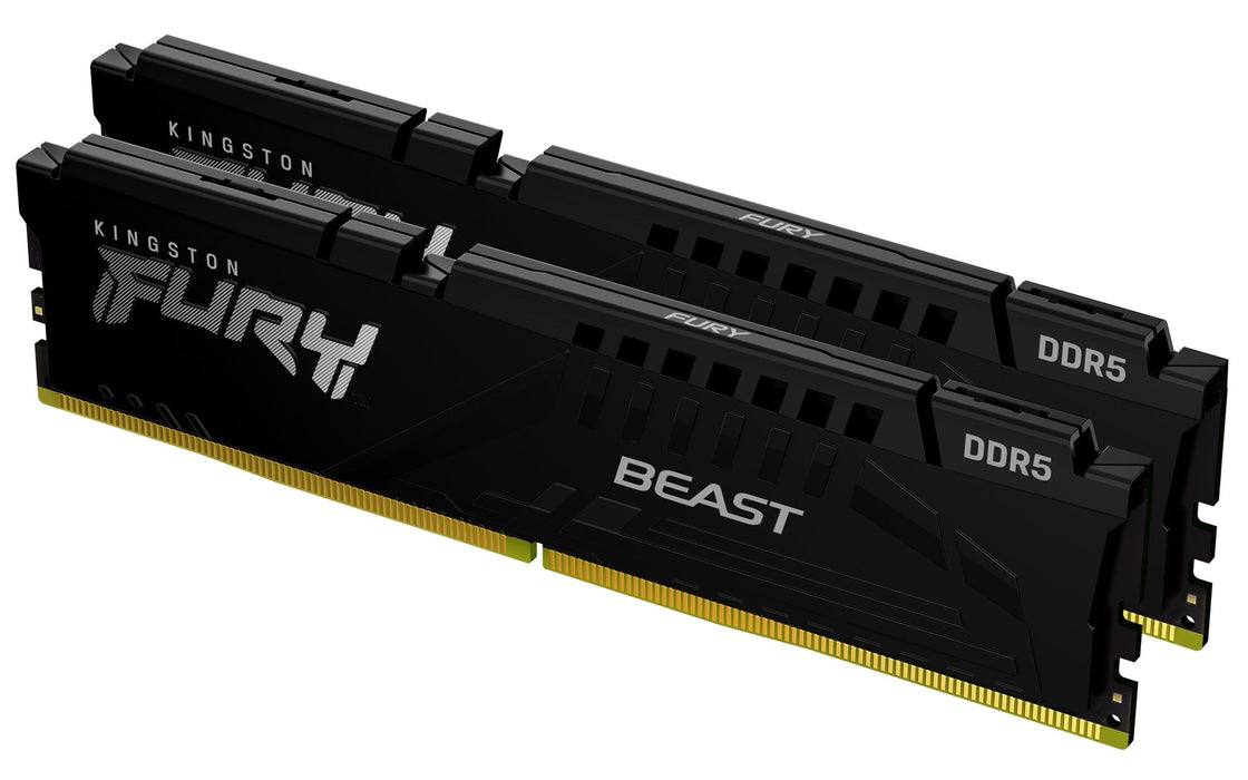 Kingston FURY Beast - DDR5 - kit - 32 GB: 2 x 16 GB - DIMM 288-pin - 2800 MHz / PC5-44800 - CL40 - 1.25 V - unbuffered - on-die ECC - black