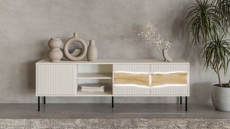 Cama INSERTO 3D1W TV cabinet 190x40x61.5 cashmere + LED
