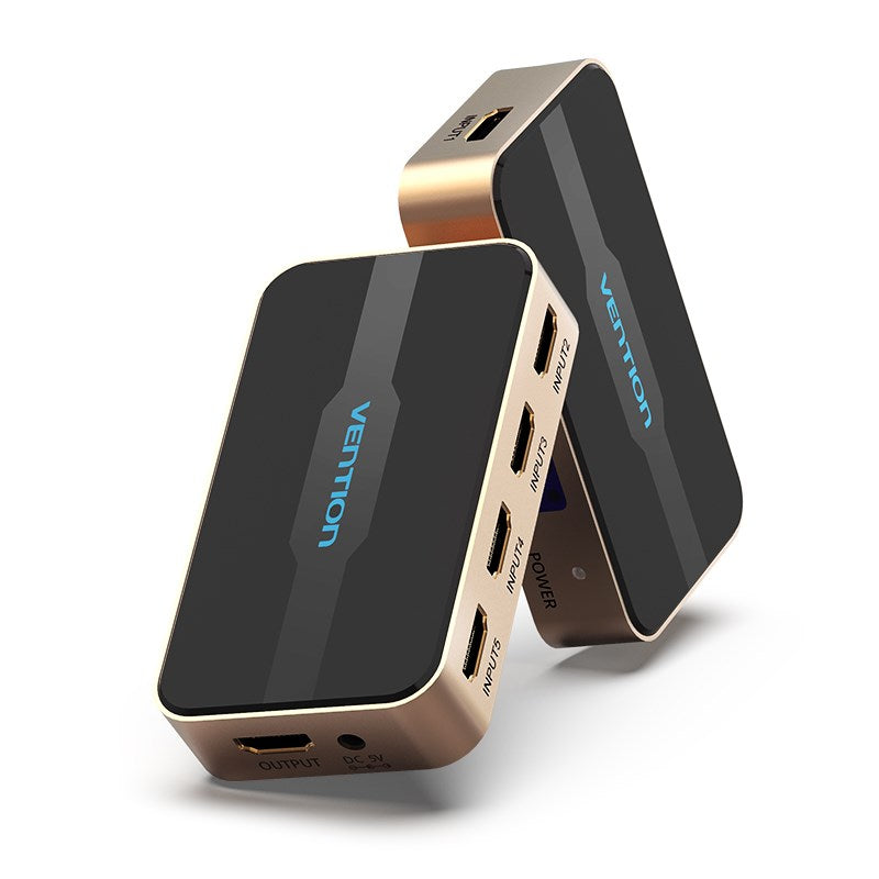 Commutateur HDMI Vention 5 entrées 1 sortie noir