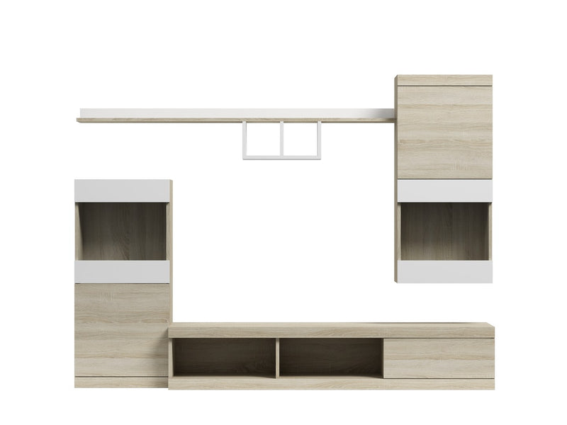 Cama storage cabinets set NICK 220/41/190 sonoma oak matte/white gloss