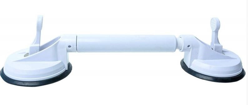 Telescopic handle with extendable vacuum suction cups