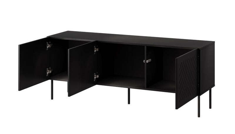 RTV cabinet SIENA 150.5x40x60 black matt