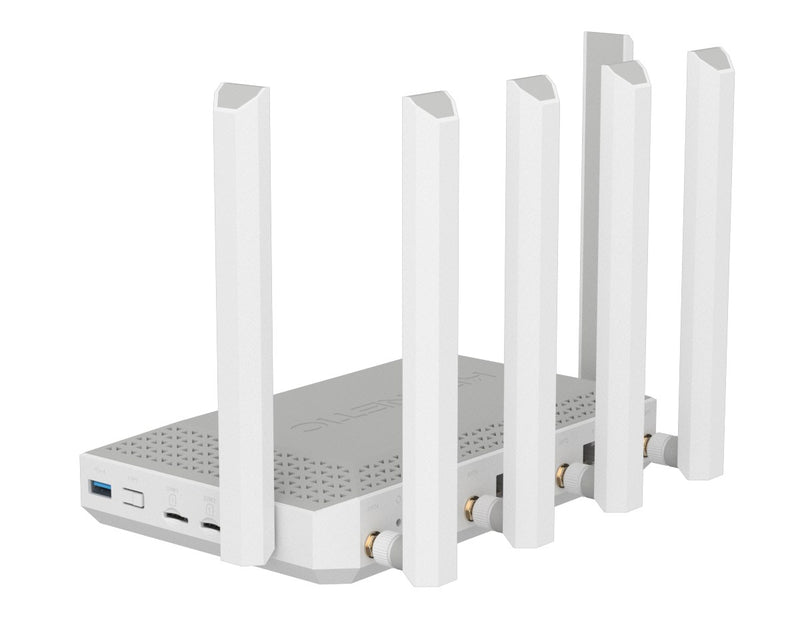 Keenetic Hero 5G (KN-4110) AX3000 Mesh Wi-Fi 6 5G Modem Router with 2 SIM Slots, a 1×2.5G and 4×1G Smart Switch, Multifunctional USB 3.0 and 2.0 Ports