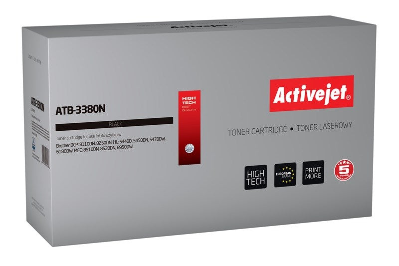 Activejet ATB-3380N Toner (replacement for Brother TN-3380; Supreme; 8000 pages; black)