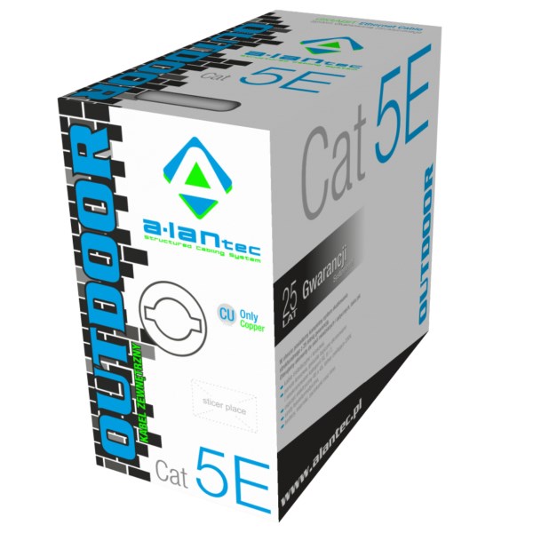 A-LAN KIU5OUTZ305 networking cable Black 305 m Cat5e U/UTP (UTP)