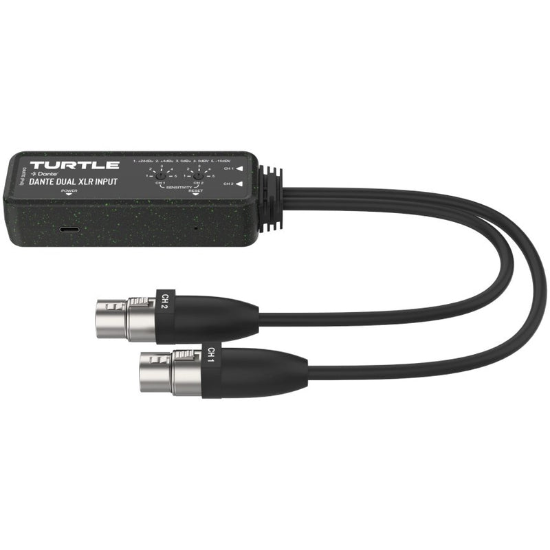 Turtle Dual XLR Input - two-channel analogue XLR to Dante digital audio adapter