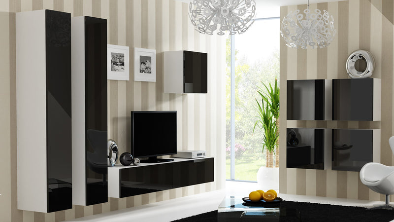 Cama Square cabinet VIGO 50/50/30 white/black gloss