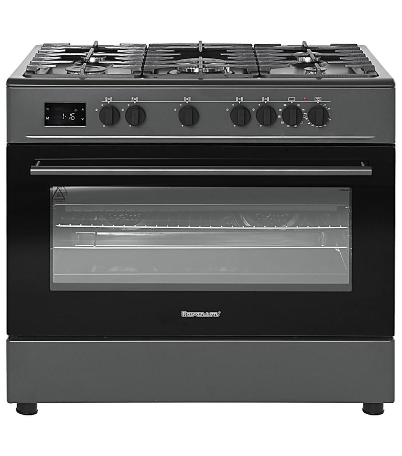 Ravanson KWGE-K90 Cheff Modern Black gas and electric cooker (black)