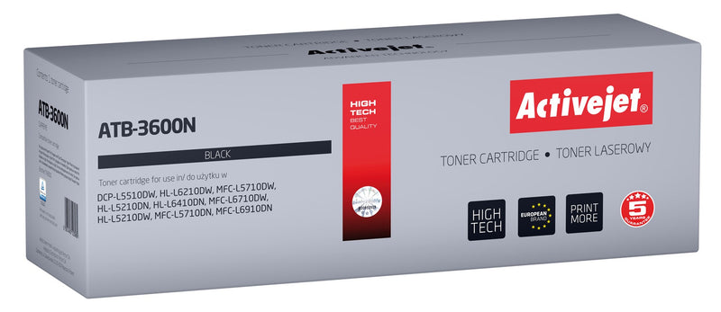 Activejet ATB-3600N Toner for Brother printers; Replacement Brother TN3600; Supreme; 3000 pages; black)