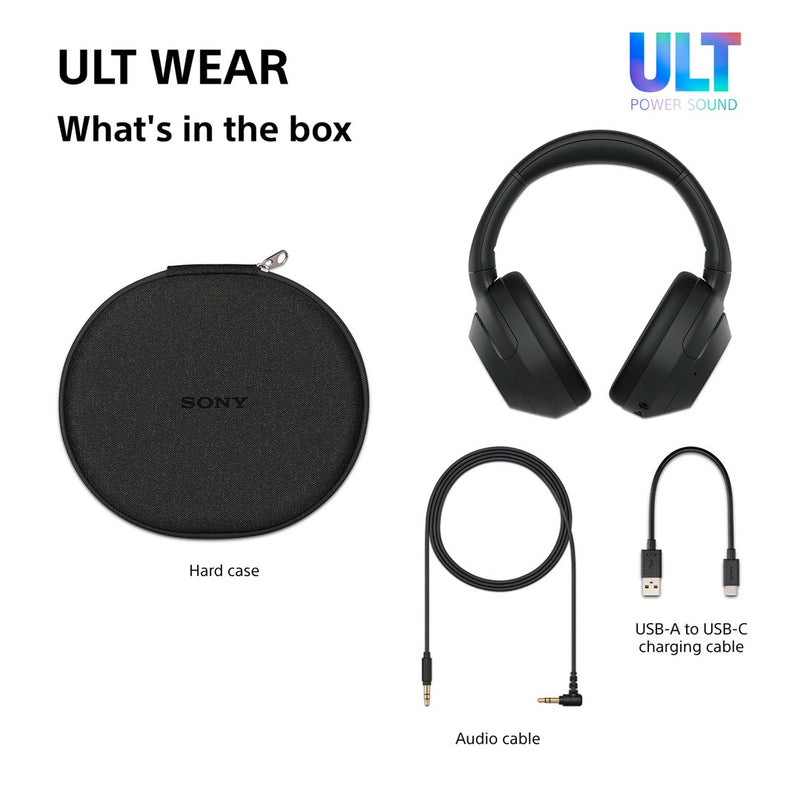 Sony ULT WEAR - Wireless Bluetooth Headphones with ULT POWER SOUND, Ultimate Deep Bass, Noise Cancelling, Clear Call Quality, Up to 30hr Battery Life,