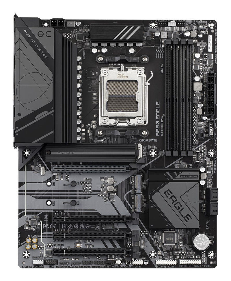 GIGABYTE B650 EAGLE Motherboard – AMD Ryzen 9000 Prozessoren, 12+2+2 Phasen VRM, bis zu 7600MHz DDR5 (OC), 1xPCIe 5.0 + 2xPCIe 4.0 M.2, GbE LAN, USB 3.