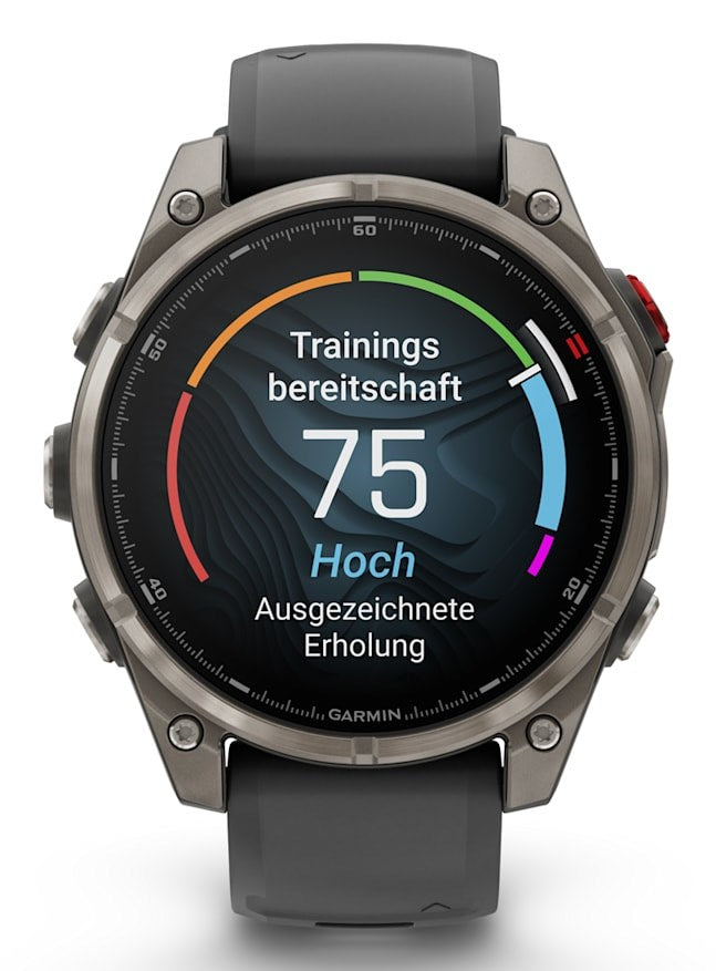 Garmin fenix 8 Pro 3.56 cm (1.4") AMOLED 47 mm Digital 454 x 454 pixels Touchscreen Graphite, Titanium Wi-Fi GPS (satellite)