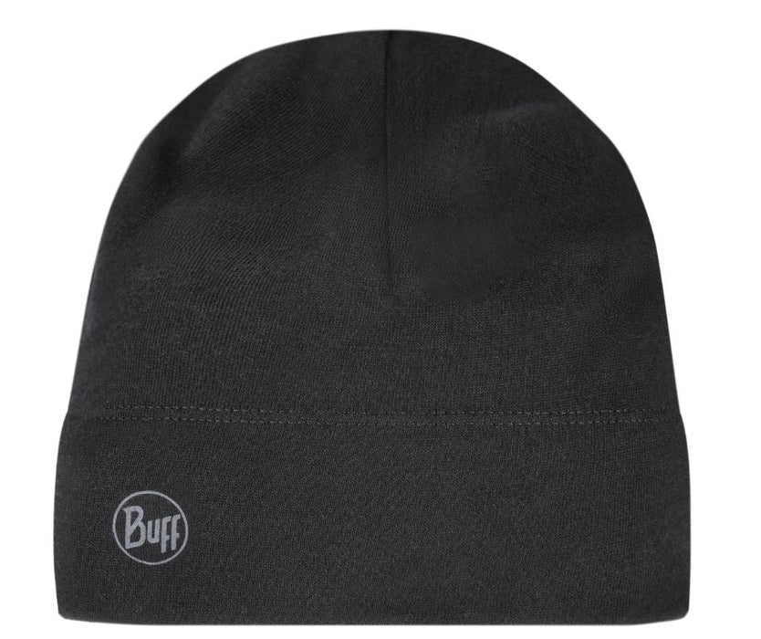 BUFF MERINO MIDWEIGHT BEANIE SOLID BLACK Cap.