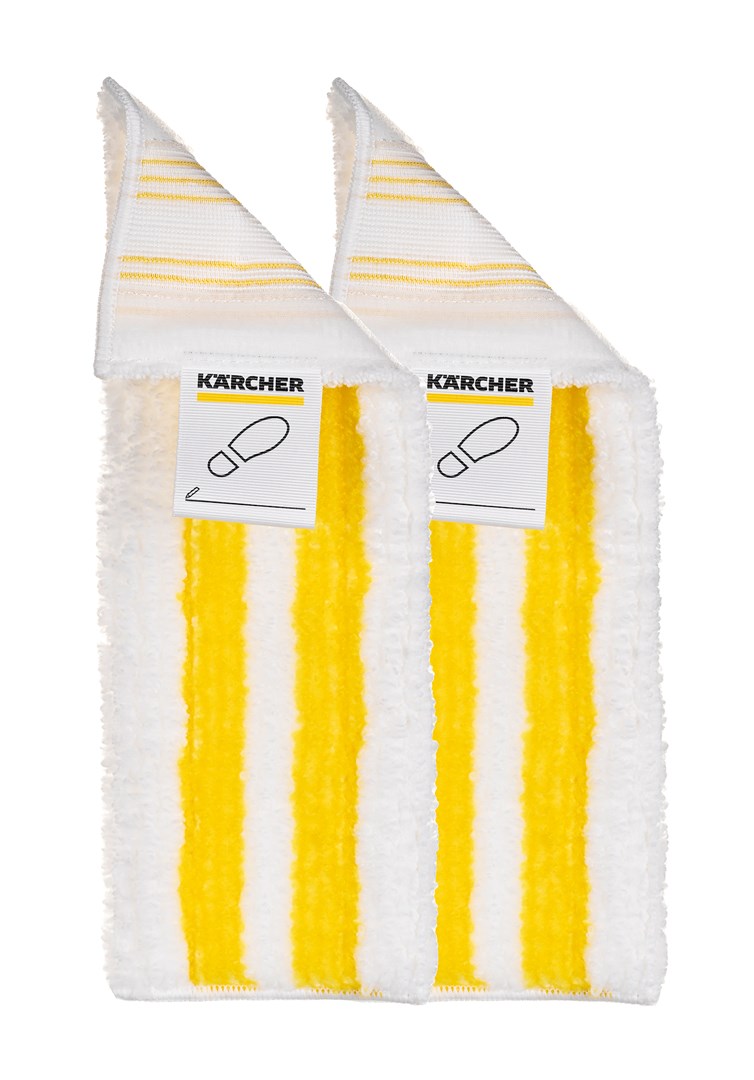 Kärcher Universal floor cloth set EasyFix Mop disposable cloth White, Yellow