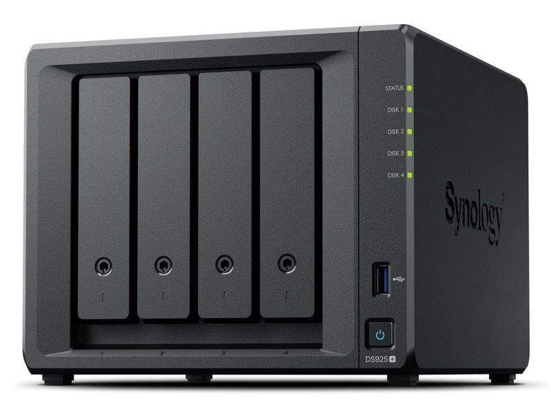 Synology DiskStation DS925+ NAS/storage server Ryzen Embedded V1500B 4 GB DDR4 0 TB Black