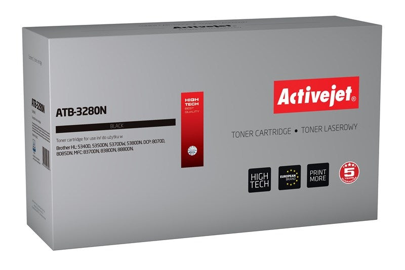 Activejet ATB-3280N Tonerkartusche (ersetzt Brother TN-3280; Supreme; 8000 Seiten; schwarz)