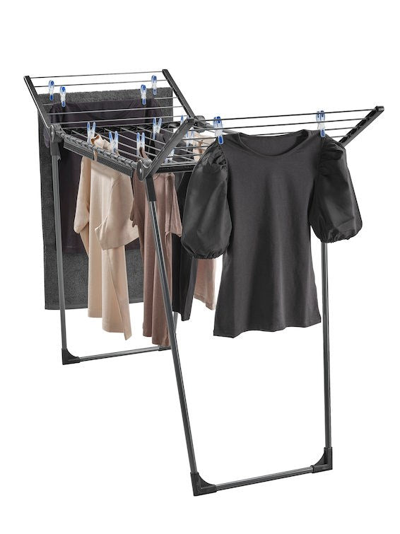 Pegasus 150 Solid Black LEIFHEIT upright dryer
