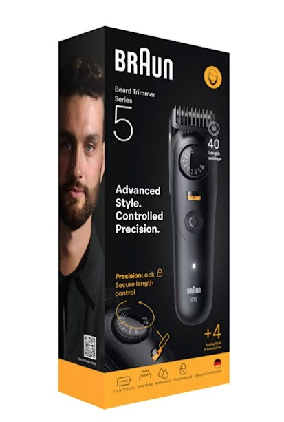 Braun BeardTrimmer 9 BT5520 beard trimmer Battery 40 2 cm Wet & Dry Black