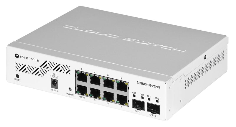 Mikrotik CSS610-8G-2S+IN Netzwerk-Switch Gigabit Ethernet (10/100/1000) Power over Ethernet (PoE) Weiß
