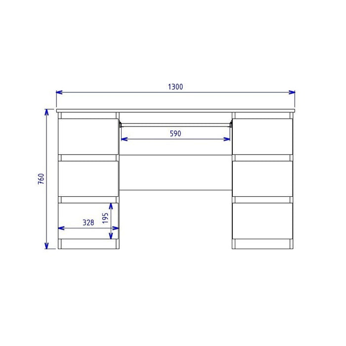 Topeshop KUBA BIEL MAT computer desk White