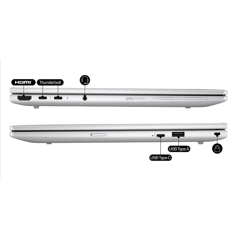 HP EliteBook 8 G1i AI Intel Core Ultra 7 255U Laptop 35.6 cm (14") WUXGA 32 GB DDR5-SDRAM 512 GB SSD Wi-Fi 6E (802.11ax) Windows 11 Pro AI PC Silver