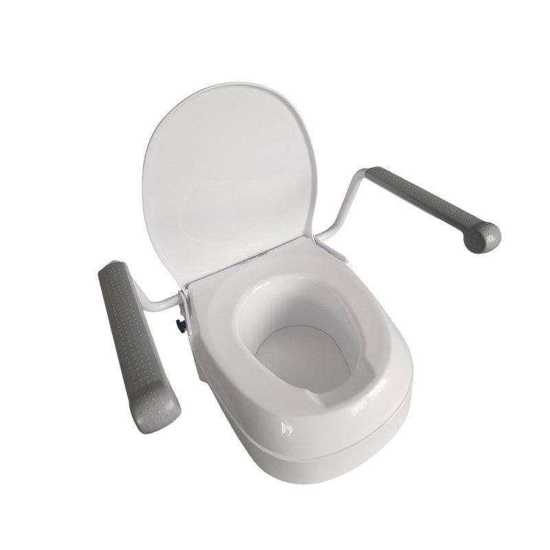 Rehausseur de toilettes avec accoudoirs