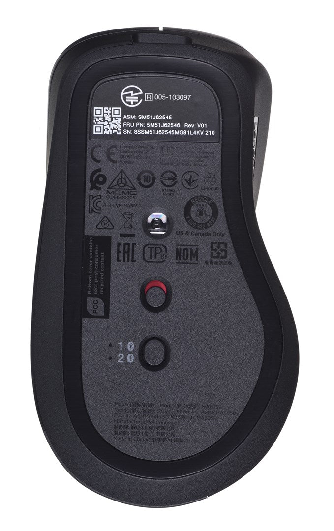 Lenovo 4Y51J62544 mouse Right-hand Bluetooth Optical 2400 DPI