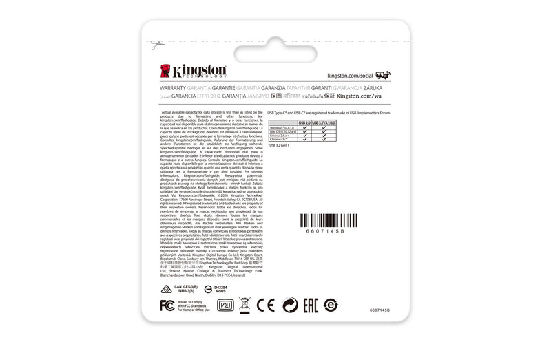 Kingston Technology DataTraveler 128GB USB-C 3.2 Gen 1 70