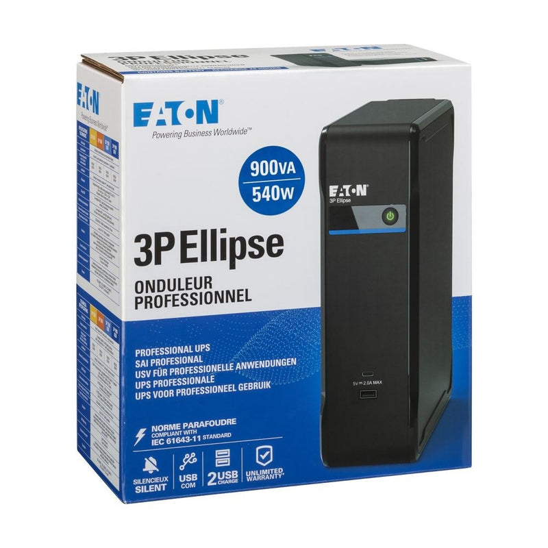 Eaton 3P Ellipse uninterruptible power supply (UPS) Standby (Offline) 0.9 kVA 540 W 4 AC outlet(s)