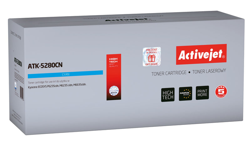 Activejet ATK-5280CN Toner (ersetzt Kyocera TK-5280C; Supreme; 11000 Seiten; Cyan)
