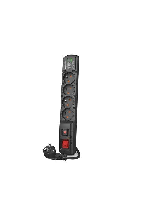 Acar F4 USB A+C surge protection cable (fast charger) 3m ; black