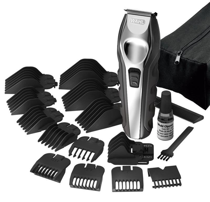 Wahl 09888-1316 beard trimmer AC/Battery 12 2.5 cm Black, Stainless steel