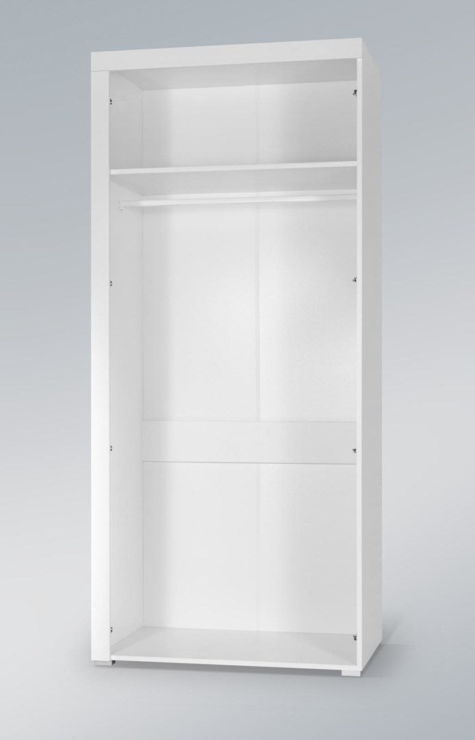 Cama wardrobe SAMBA white/black gloss
