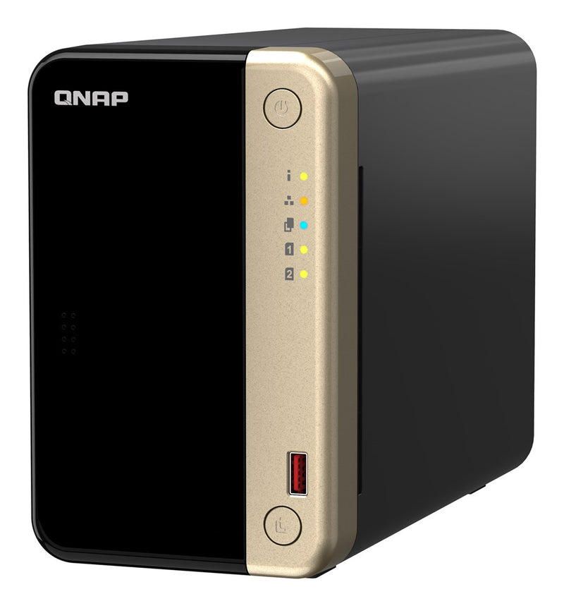 QNAP TS-264 NAS Tour Intel® Celeron® N5095 8 Go 0 To QNAP QTS Noir, Or