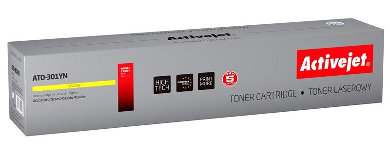 Activejet ATO-301YN Toner (ersetzt OKI 44973533; Supreme; 1500 Seiten; Gelb)