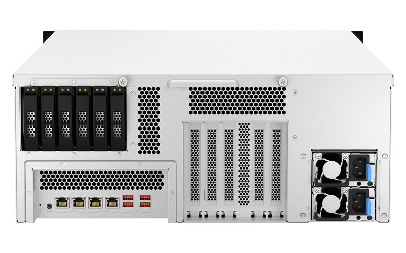 30-Bay 4U rackmount NAS Intel Xeon E-2378 8 cores / 16 threads 2.6 GHz processor (boost up to 4.8 GHz) 64 GB ECC DDR4 24 x 2.5in/3.5in SATA 6Gbps HDD/